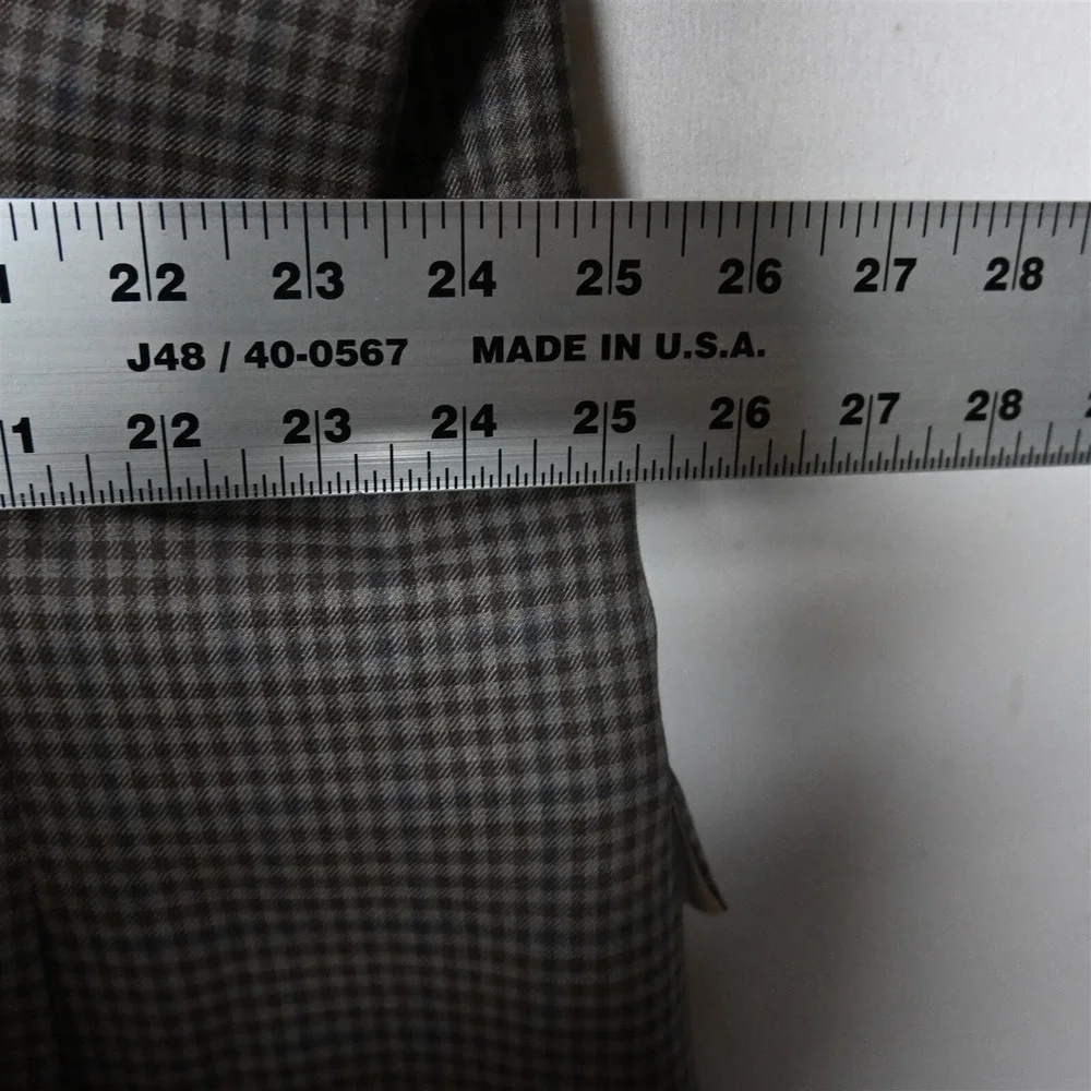 Hart Schaffner Marx 50R Brown Shepard Check Mens Blazer Sport Coat‎ Suit Jacket